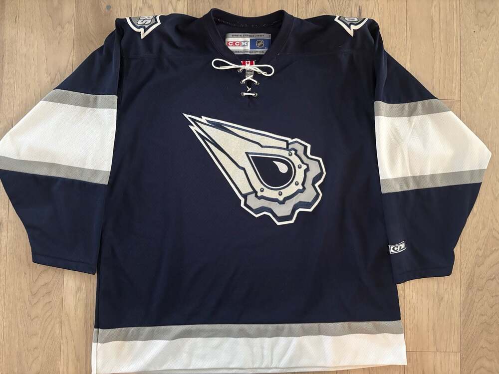 Vintage Edmonton Oilers McFarlane Oil Drop Alternate CCM Hockey Jersey Size XL